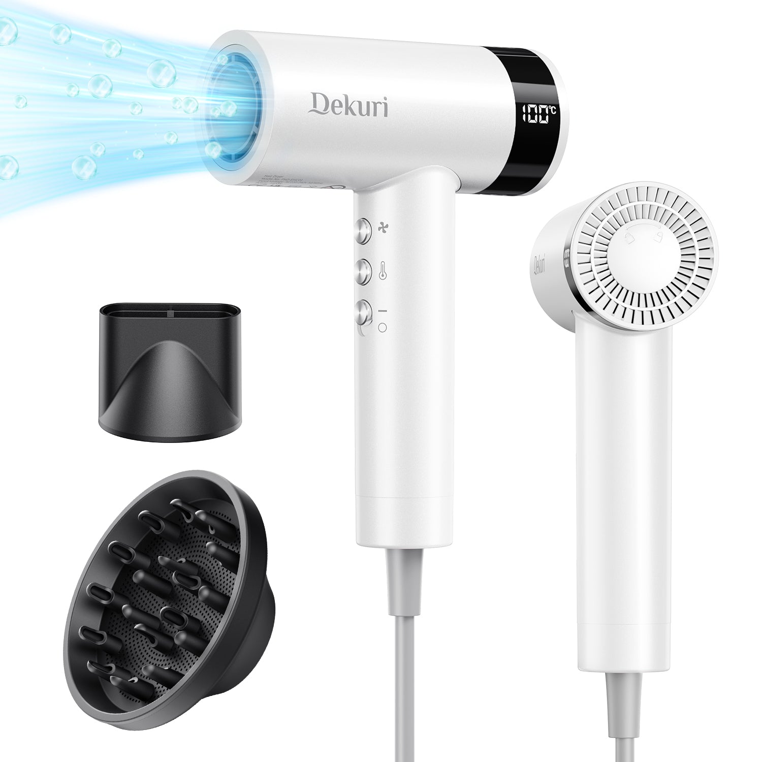 Dekuri Hair Dryer AirDry Turbo T1, White