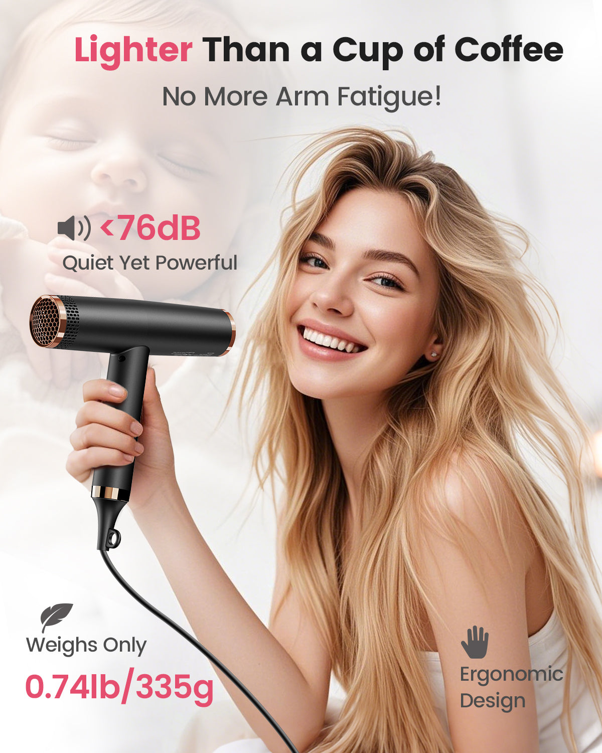 Dekuri Hair Dryer AirDry turbo Pro T2