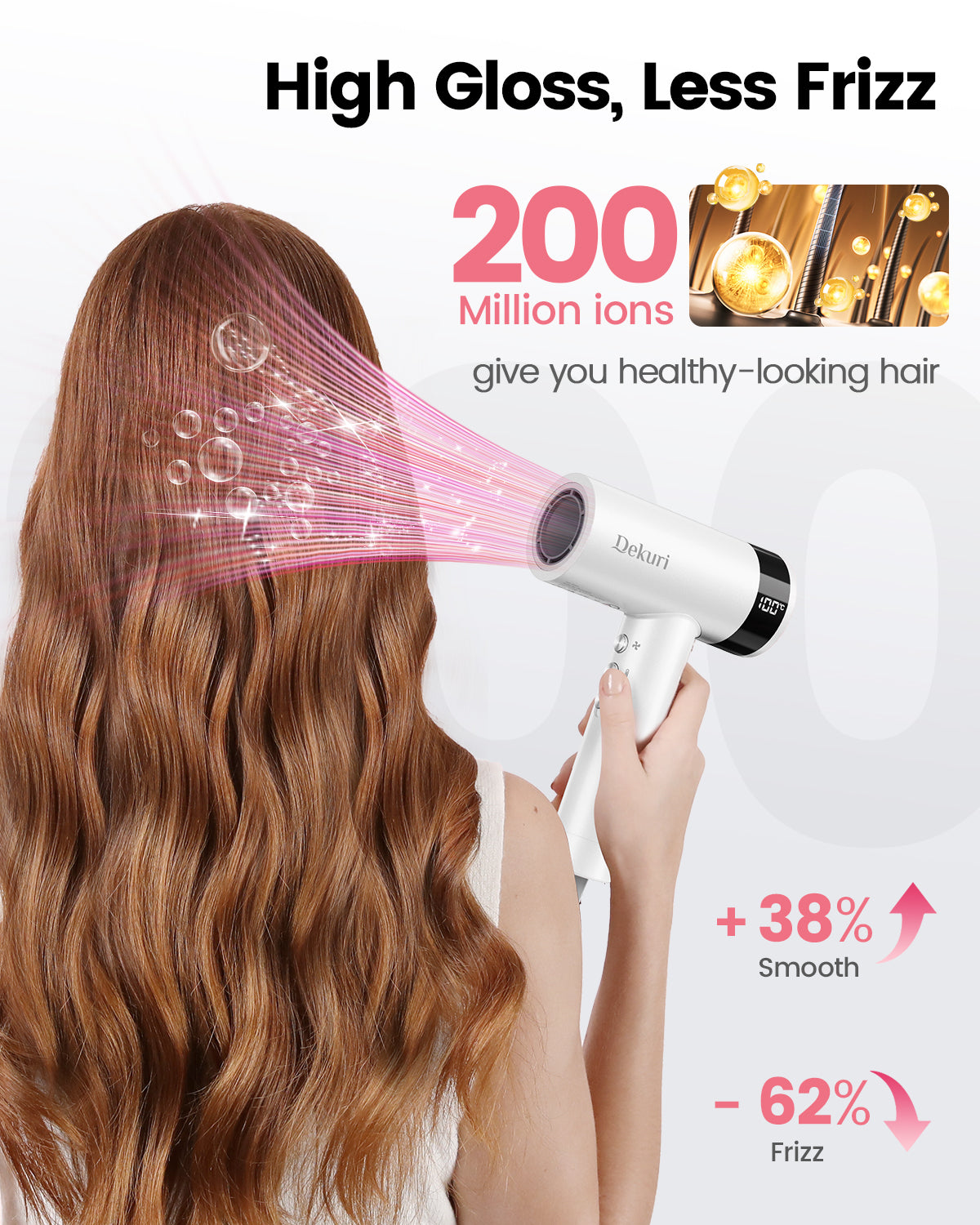 Dekuri Hair Dryer AirDry Turbo T1, White