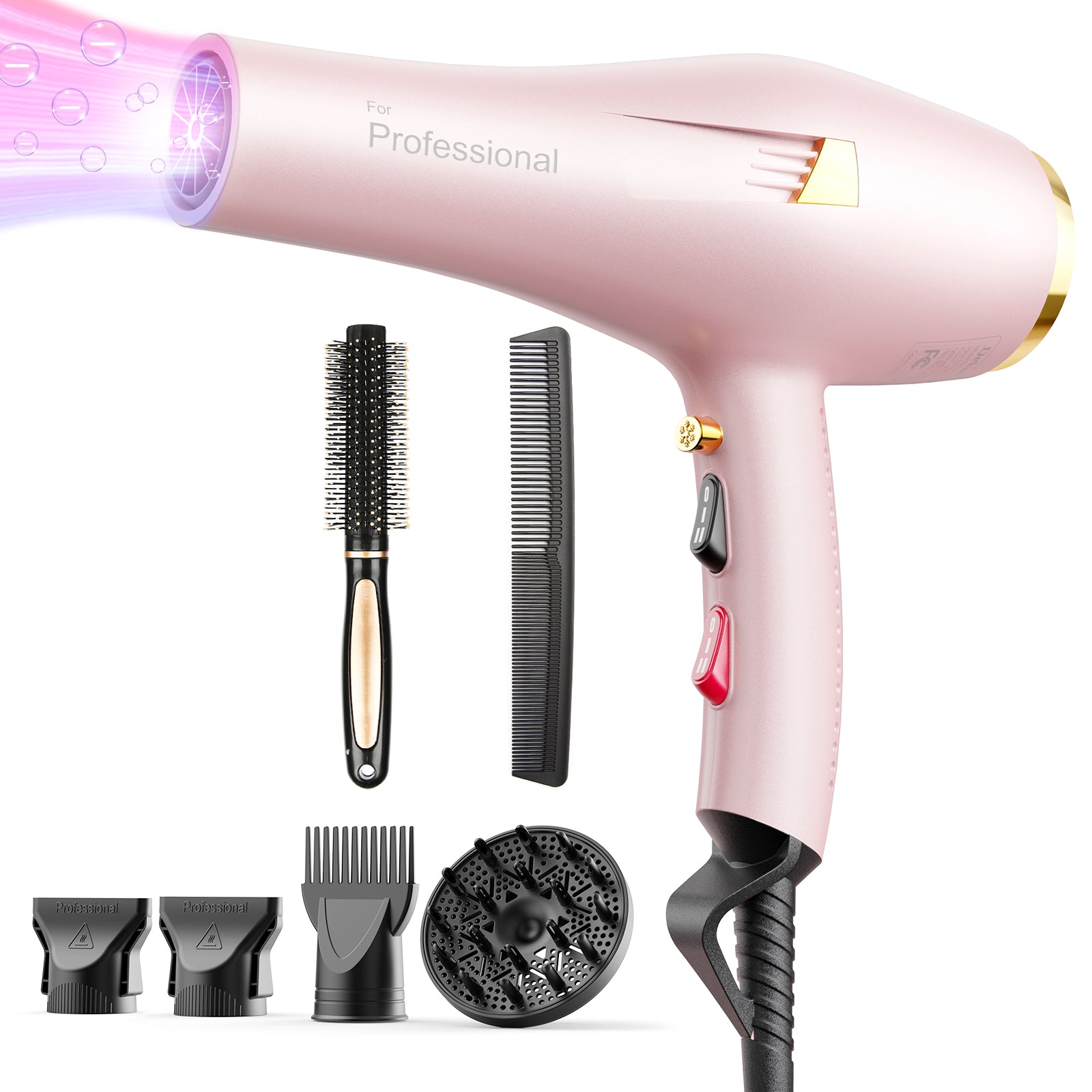 Dekuri Hair Dryer AirDry Speed S2, Pink