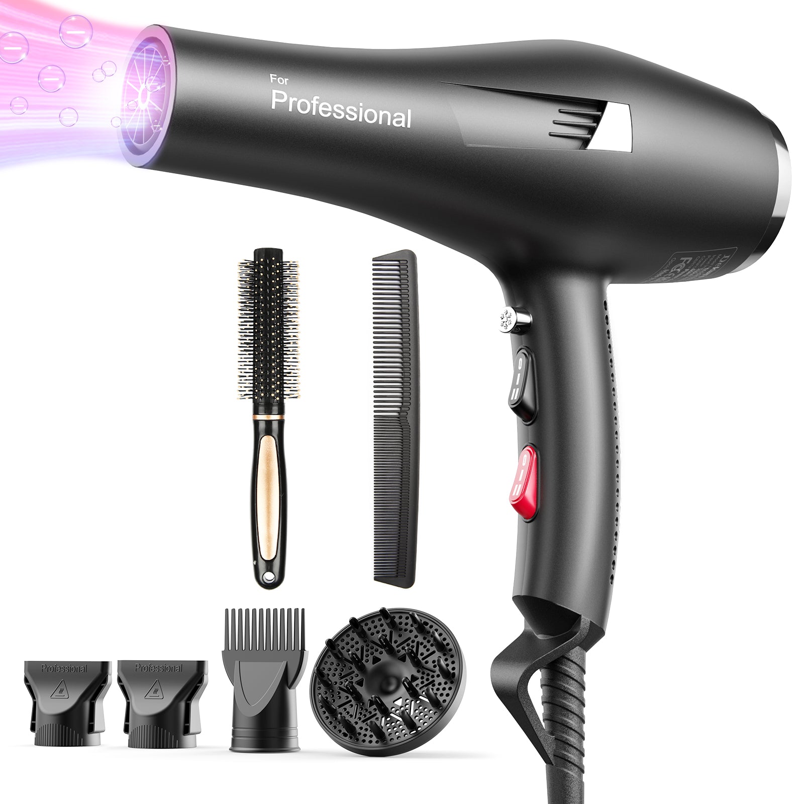 Dekuri Hair Dryer AirDry Speed S2, Black