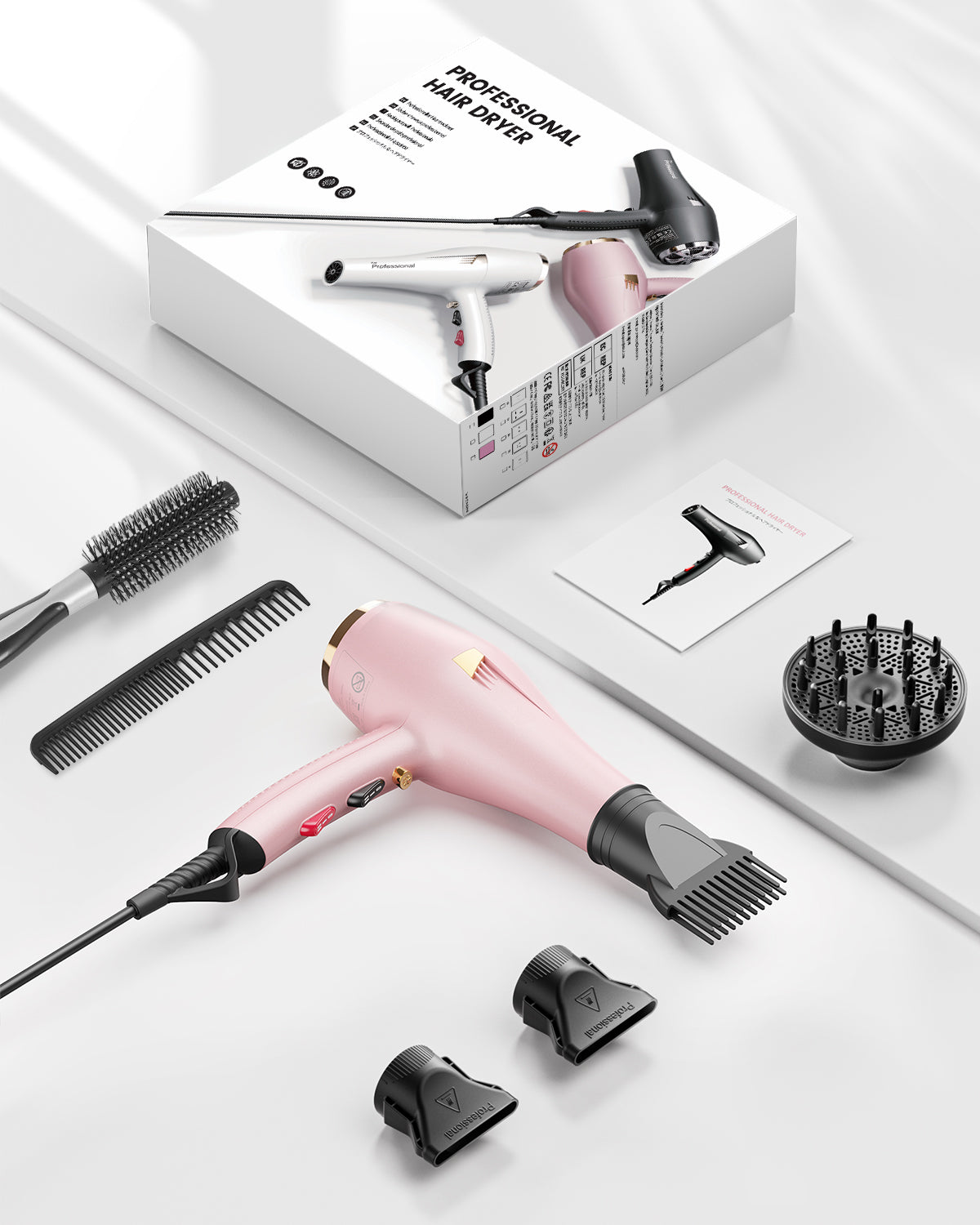 Dekuri Hair Dryer AirDry Speed S2, Pink