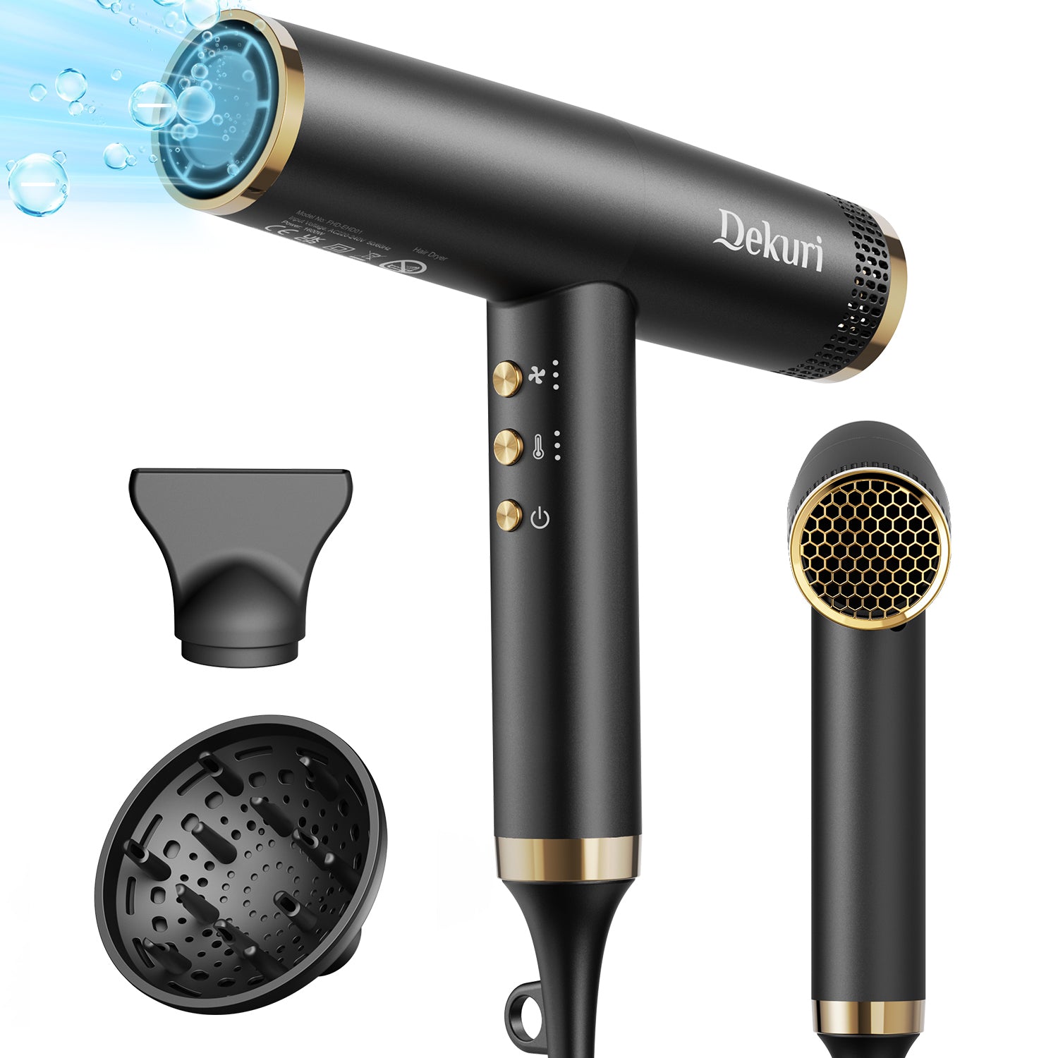 Dekuri Hair Dryer AirDry turbo Pro T2